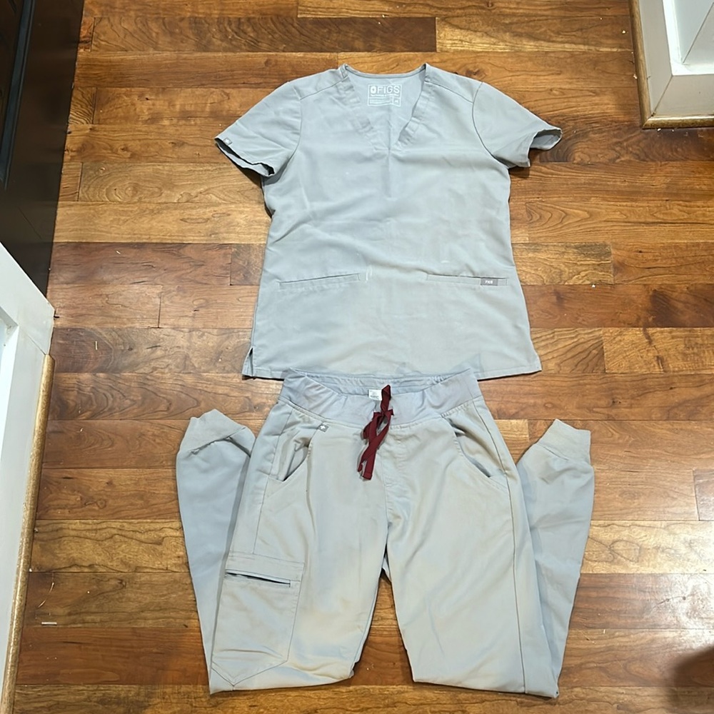 FIGS jogger Scrub Set XS gray
